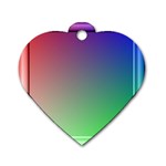 3d Rgb Glass Frame Dog Tag Heart (Two Sides) Front