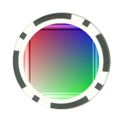 3d Rgb Glass Frame Poker Chip Card Guard (10 Pack) by Simbadda