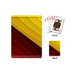 3d Glass Frame With Red Gold Fractal Background Playing Cards (Mini)  Back