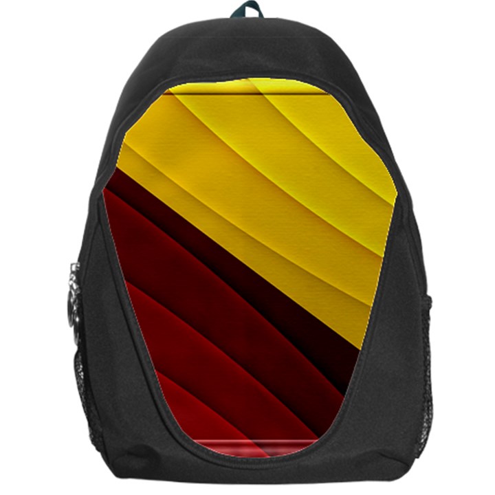 3d Glass Frame With Red Gold Fractal Background Backpack Bag