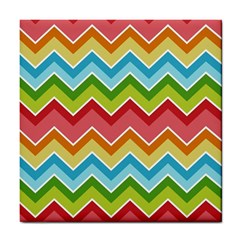 Colorful Background Of Chevrons Zigzag Pattern Tile Coasters