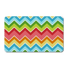 Colorful Background Of Chevrons Zigzag Pattern Magnet (rectangular) by Simbadda