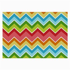 Colorful Background Of Chevrons Zigzag Pattern Large Glasses Cloth by Simbadda