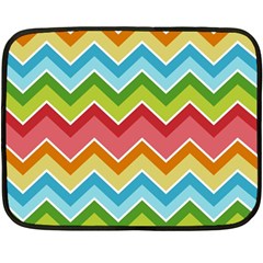 Colorful Background Of Chevrons Zigzag Pattern Double Sided Fleece Blanket (mini)  by Simbadda