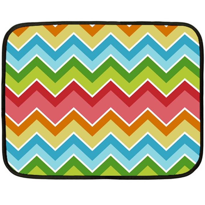 Colorful Background Of Chevrons Zigzag Pattern Double Sided Fleece Blanket (Mini) 