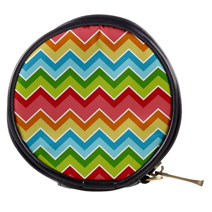 Colorful Background Of Chevrons Zigzag Pattern Mini Makeup Bags