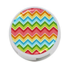 Colorful Background Of Chevrons Zigzag Pattern 4-port Usb Hub (two Sides)  by Simbadda