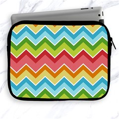 Colorful Background Of Chevrons Zigzag Pattern Apple Ipad 2/3/4 Zipper Cases by Simbadda