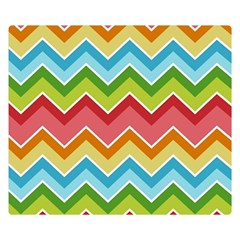 Colorful Background Of Chevrons Zigzag Pattern Double Sided Flano Blanket (small)  by Simbadda