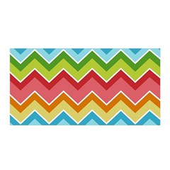 Colorful Background Of Chevrons Zigzag Pattern Satin Wrap by Simbadda