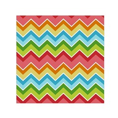 Colorful Background Of Chevrons Zigzag Pattern Small Satin Scarf (square) by Simbadda