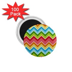 Colorful Background Of Chevrons Zigzag Pattern 1 75  Magnets (100 Pack)  by Simbadda