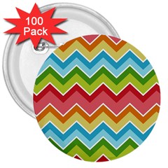 Colorful Background Of Chevrons Zigzag Pattern 3  Buttons (100 Pack)  by Simbadda