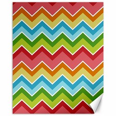 Colorful Background Of Chevrons Zigzag Pattern Canvas 11  X 14   by Simbadda