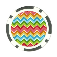 Colorful Background Of Chevrons Zigzag Pattern Poker Chip Card Guard by Simbadda