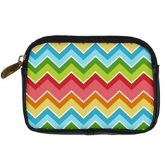 Colorful Background Of Chevrons Zigzag Pattern Digital Camera Cases by Simbadda