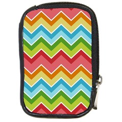 Colorful Background Of Chevrons Zigzag Pattern Compact Camera Cases by Simbadda