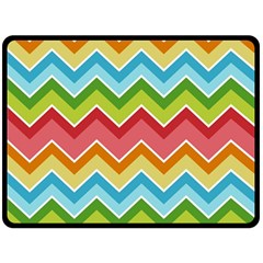 Colorful Background Of Chevrons Zigzag Pattern Fleece Blanket (large)  by Simbadda