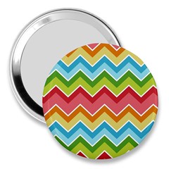 Colorful Background Of Chevrons Zigzag Pattern 3  Handbag Mirrors by Simbadda