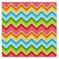 Colorful Background Of Chevrons Zigzag Pattern Large Satin Scarf (square) by Simbadda