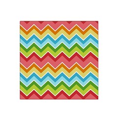 Colorful Background Of Chevrons Zigzag Pattern Satin Bandana Scarf by Simbadda