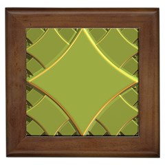 Fractal Green Diamonds Background Framed Tiles by Simbadda