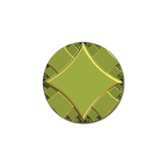 Fractal Green Diamonds Background Golf Ball Marker by Simbadda