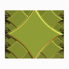 Fractal Green Diamonds Background Small Glasses Cloth by Simbadda