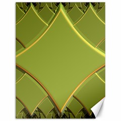 Fractal Green Diamonds Background Canvas 12  X 16   by Simbadda