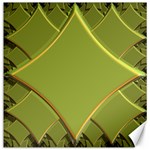 Fractal Green Diamonds Background Canvas 16  x 16   15.2 x15.41  Canvas - 1