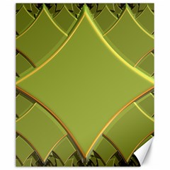 Fractal Green Diamonds Background Canvas 20  X 24   by Simbadda