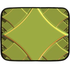 Fractal Green Diamonds Background Fleece Blanket (mini) by Simbadda