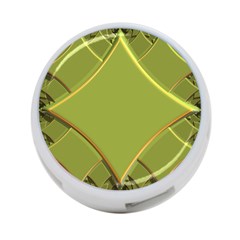 Fractal Green Diamonds Background 4-port Usb Hub (two Sides)  by Simbadda