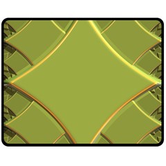 Fractal Green Diamonds Background Fleece Blanket (medium)  by Simbadda