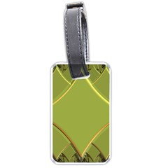 Fractal Green Diamonds Background Luggage Tags (one Side)  by Simbadda