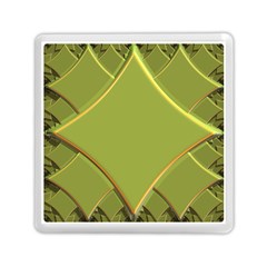 Fractal Green Diamonds Background Memory Card Reader (square)  by Simbadda