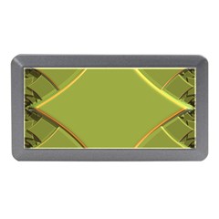 Fractal Green Diamonds Background Memory Card Reader (mini) by Simbadda