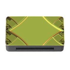 Fractal Green Diamonds Background Memory Card Reader With Cf by Simbadda