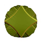 Fractal Green Diamonds Background Standard 15  Premium Round Cushions Front