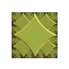 Fractal Green Diamonds Background Satin Bandana Scarf by Simbadda