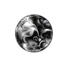 Fractal Black Liquid Art In 3d Glass Frame Hat Clip Ball Marker by Simbadda