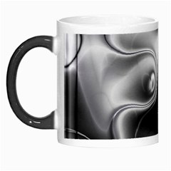 Fractal Black Liquid Art In 3d Glass Frame Morph Mugs by Simbadda