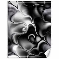 Fractal Black Liquid Art In 3d Glass Frame Canvas 18  X 24   by Simbadda