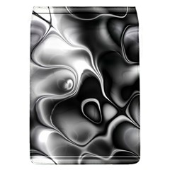 Fractal Black Liquid Art In 3d Glass Frame Flap Covers (l)  by Simbadda