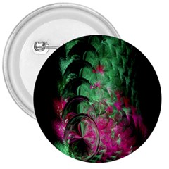 Pink And Green Shapes Make A Pretty Fractal Image 3  Buttons by Simbadda