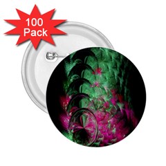 Pink And Green Shapes Make A Pretty Fractal Image 2 25  Buttons (100 Pack)  by Simbadda