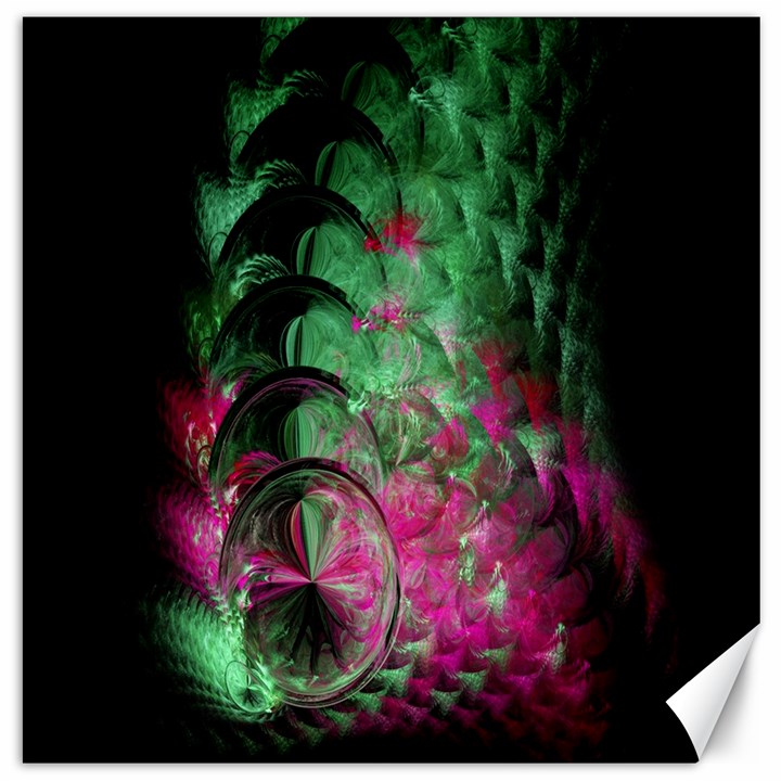 Pink And Green Shapes Make A Pretty Fractal Image Canvas 20  x 20  