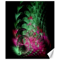 Pink And Green Shapes Make A Pretty Fractal Image Canvas 20  X 24   by Simbadda