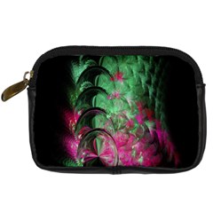 Pink And Green Shapes Make A Pretty Fractal Image Digital Camera Cases by Simbadda