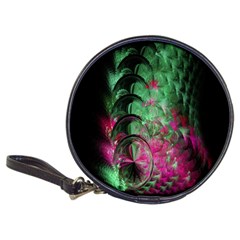 Pink And Green Shapes Make A Pretty Fractal Image Classic 20-cd Wallets by Simbadda